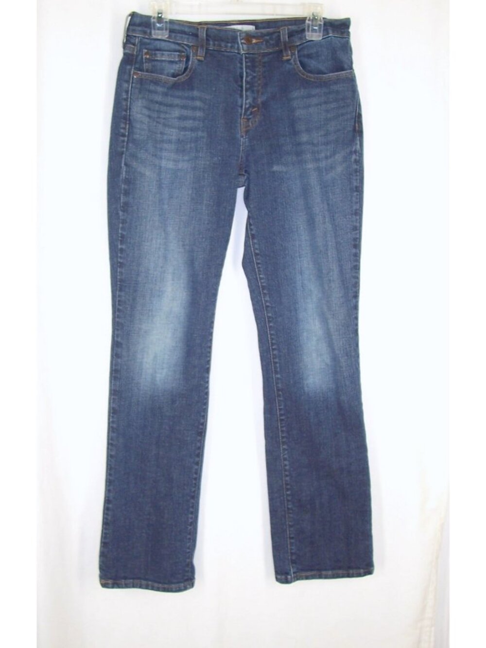 Womens Levis 505 Straight Leg Jeans 8 M Mid Rise Dark Wash 30 x 30.5